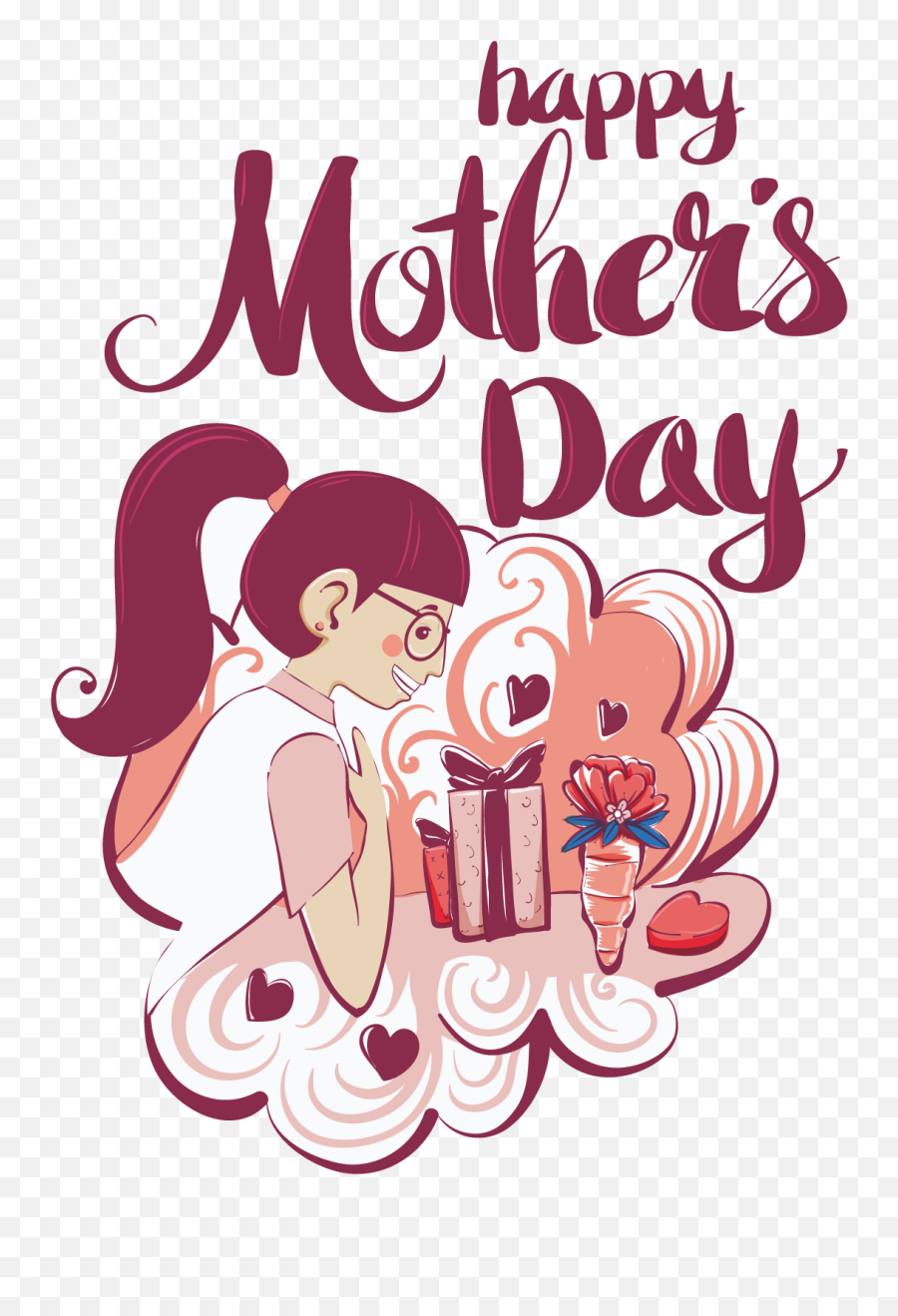 Happy Mother Day Png - Free Png Motheru0027s Day Illustration Illustration,Happy Mother's Day Png