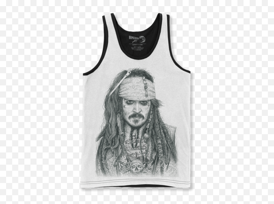 Inked - Captain Jack Sparrow Inked Aldo Tank Top Png,Jack Sparrow Png