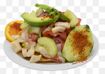 Download Tostada De Callo - Greek Salad Hd Png Download Greek Salad,Ceviche Png