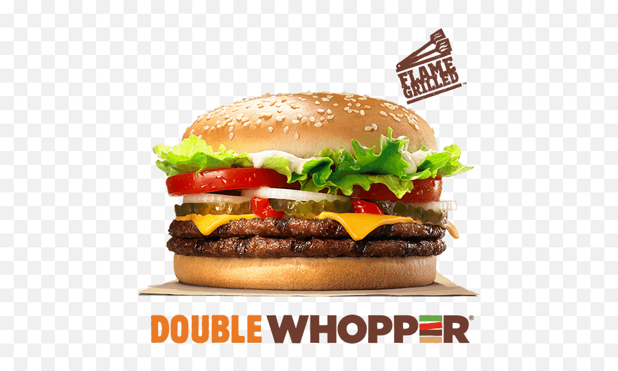 Double Whopper With Cheese - Burger King Double Whopper Png,Whopper Png