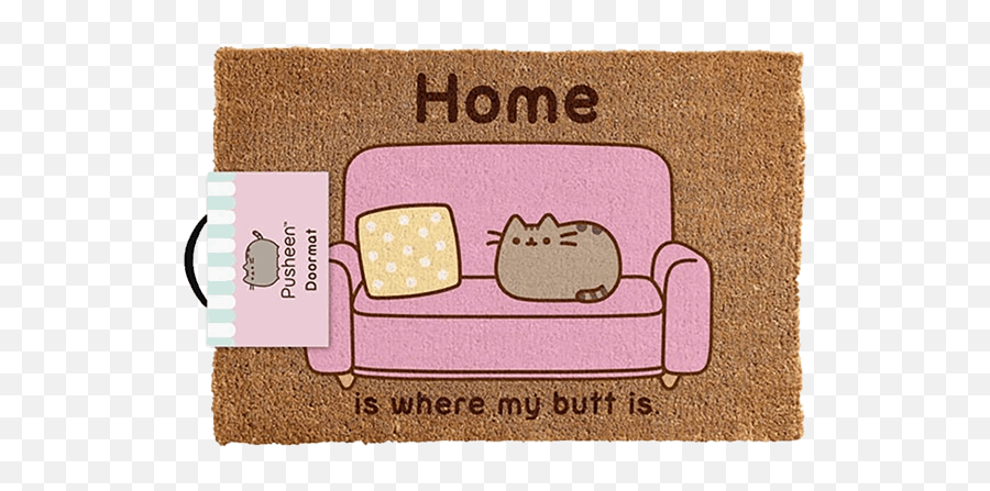 Pusheen - U0027home Is Where My Butt Isu0027 Pusheen Doormat Pusheen Home Is Where My But Png,Pusheen Cat Png