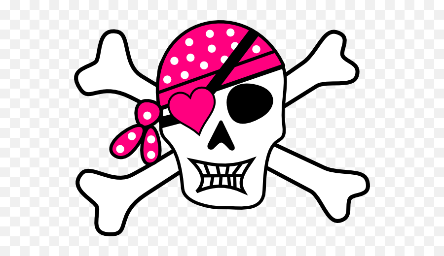 Free Female Skull Png Download Clip Art - Pirate Skull And Crossbones Girl,Skull Clipart Png