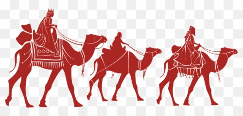 Download Transparent Camel Clipart Png - Three Kings Vector