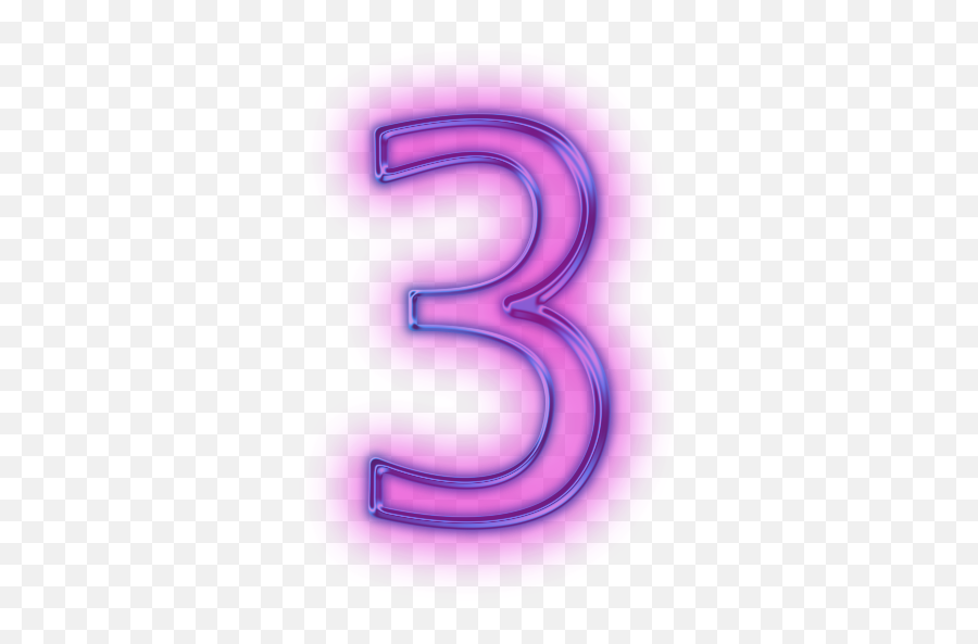 Files Free Png Transparent Background - Purple Neon Number Png,3 Png