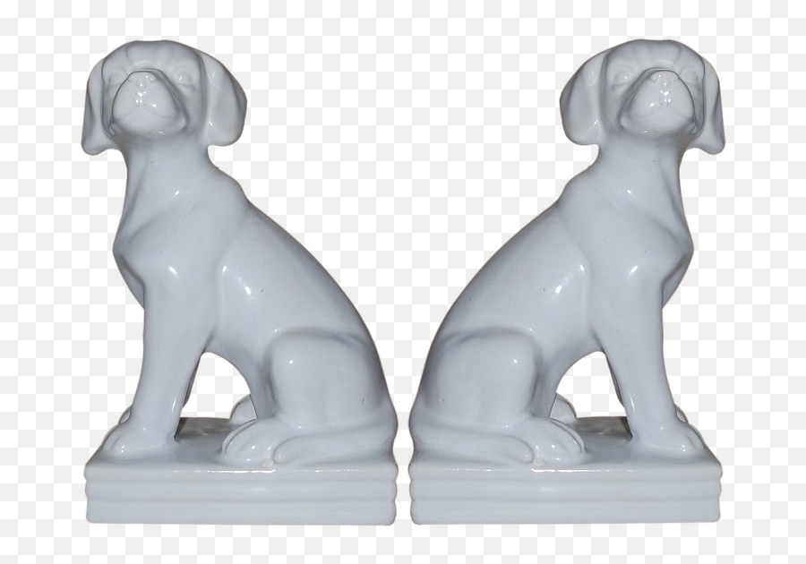 Isolated Bookends Porcelain Dogs - Weimaraner Png,Dogs Transparent