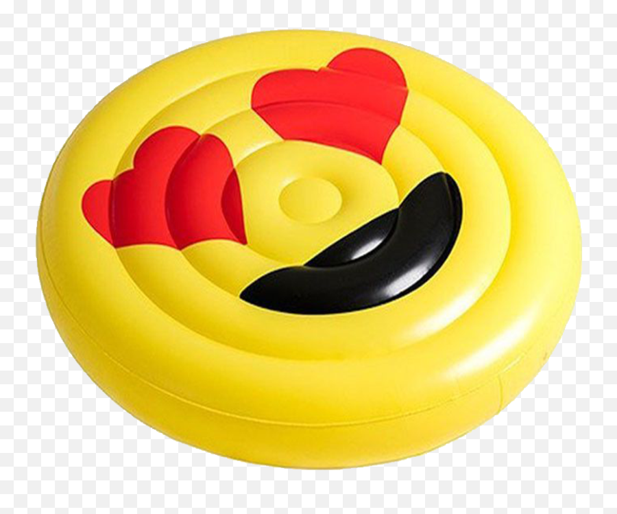 Inflatable Heart Eye Emoji - Home Decoroutdoor Interior Swim Ring Png,Heart Eye Emoji Transparent