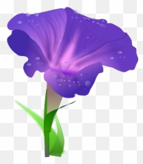 Purple Iris Png Download Free Clip Art - Morning Glory Flower Clipart,Iris Flower Png
