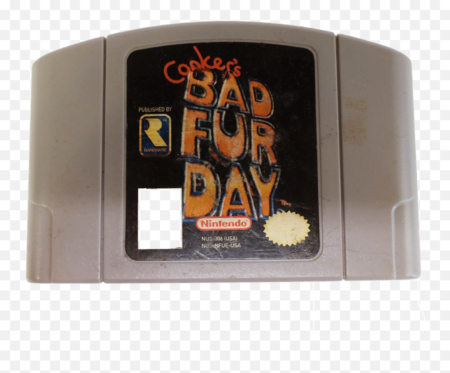 Game Cartridge Conkers Bad Fur Day N64 - Bad Fur Day Cartridge Gif Png,Conker's Bad Fur Day Logo