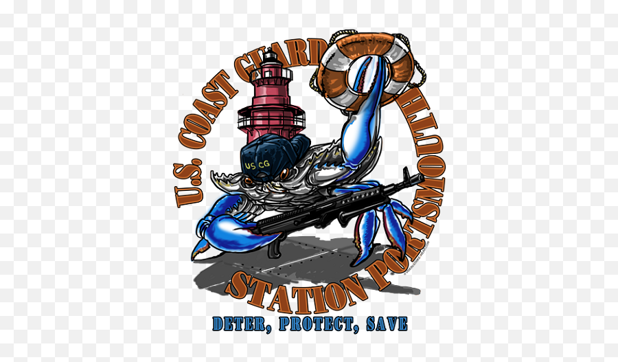 Uscg Station Portsmouth Chesapeake Bay - Us Coast Guard Art T Shirts Png,Uscg Logos
