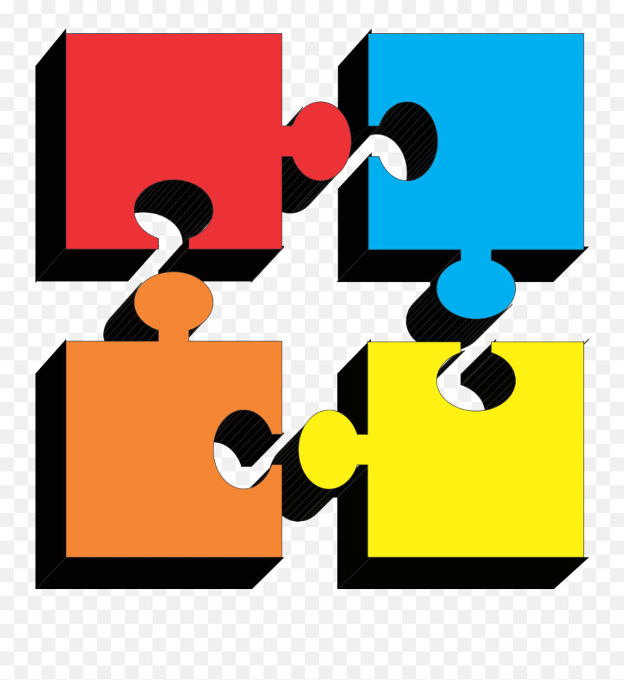 Puzzle Pieces Cliparts And Others Art Inspiration - Clipartix 4 Puzzle Piece Clipart Png,Puzzle Piece Png