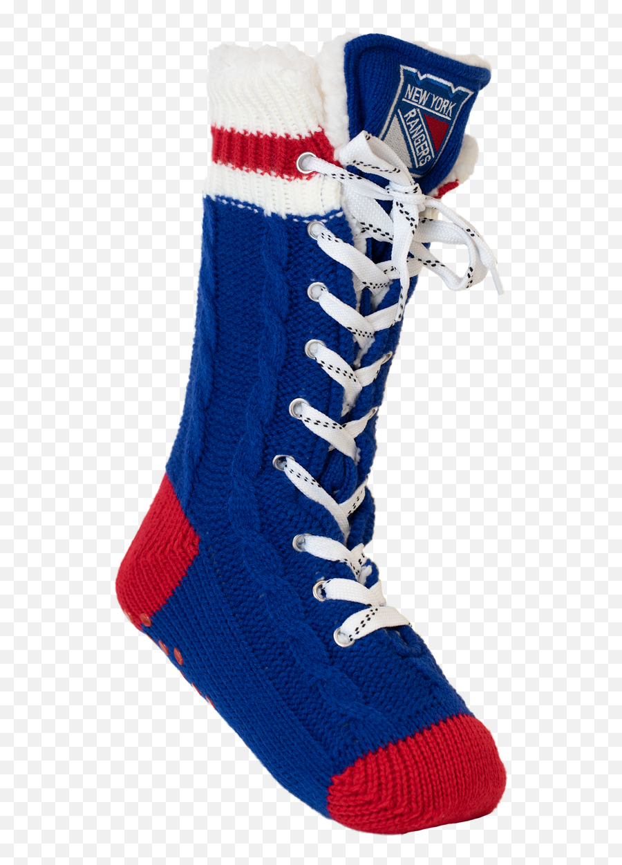 New York Rangers Slipper Socks Png Logo
