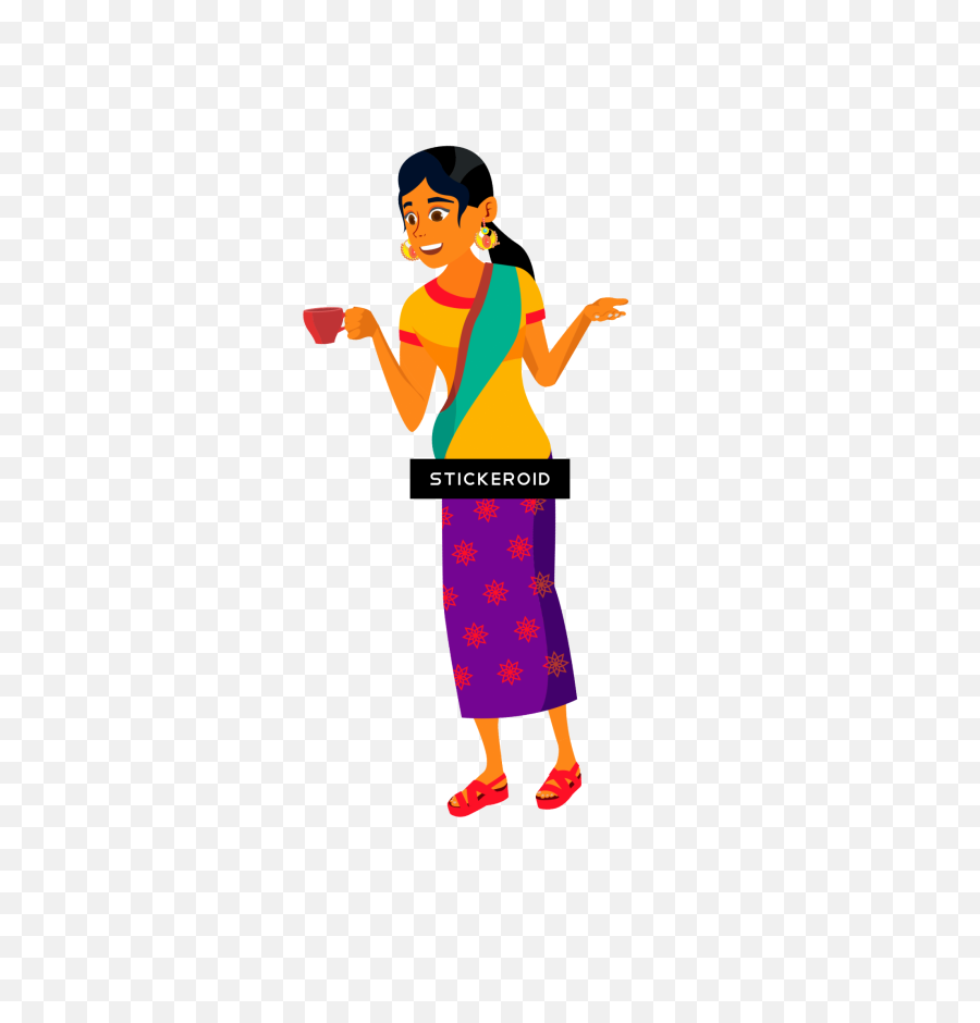 And Woman Talking Cartoon Clipart - Indian People Clipart Png,Raccoon Emoji  Icon - free transparent png images 