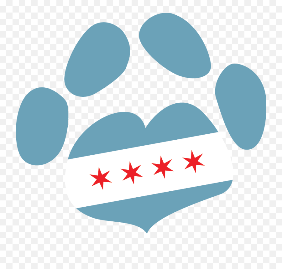 Montrose Dog Beach - Chicago Flag Paw Png,Chicago Flag Png