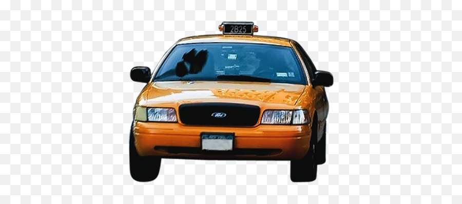 This Front View Of A Taxi Is Cutout And Ready To Be Dropped - Taxi Front Png,Taxi Cab Png
