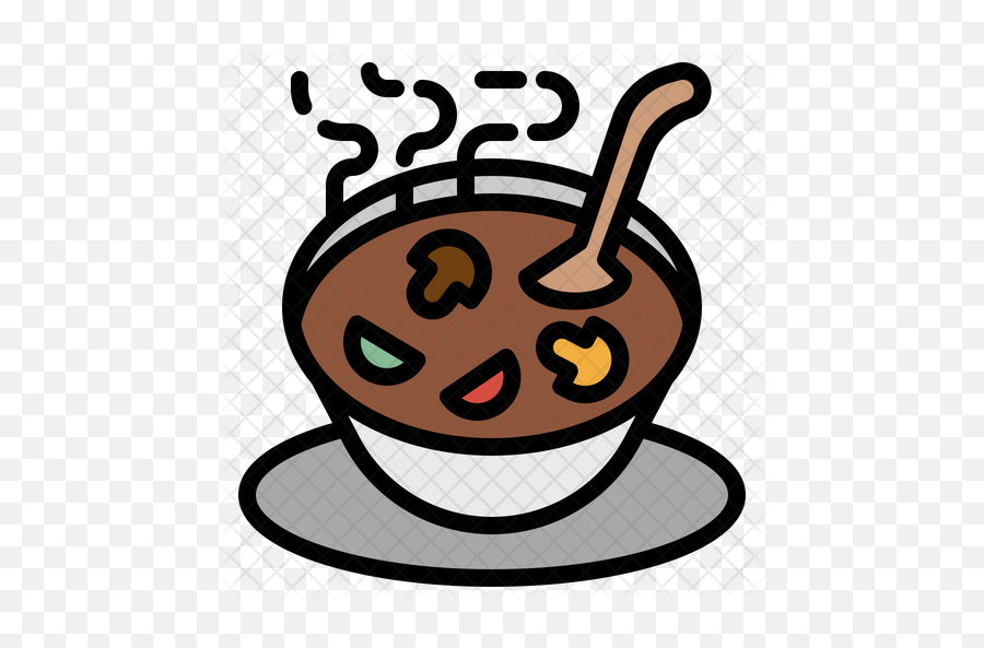 Free Soup Icon Of Colored Outline Style - Dot Png,Bowl Of Soup Icon