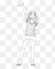 Ochaco Uraraka My Hero Academia Wiki Fandom - Transparent Background Black png