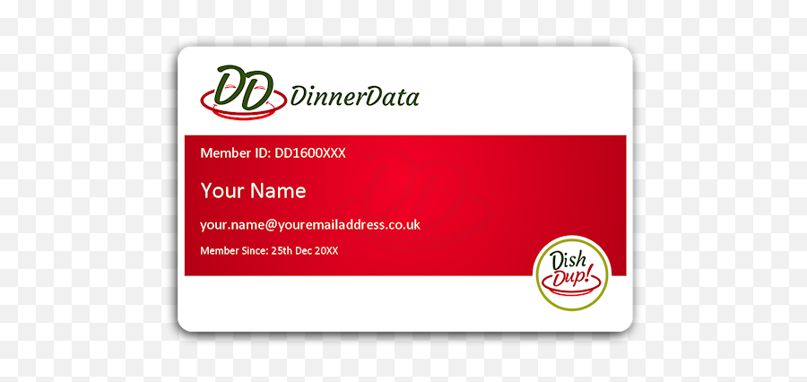 Membership Card U2013 Dinnerdata - Horizontal Png,Membership Card Icon