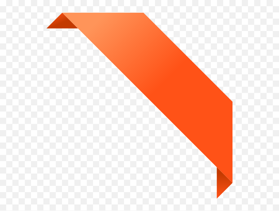 Orange Design Corner Ribbon Vector Data - Orange Ribbon Png,Orange Ribbon Png