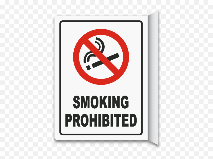 2 - Way Smoking Prohibited Sign Smoking Prohibited Sign Png,Prohibited Sign Png