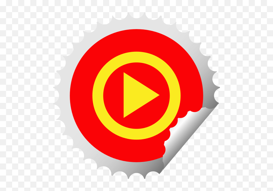 Play Button Sticker - Canva Dot Png,Red Play Icon