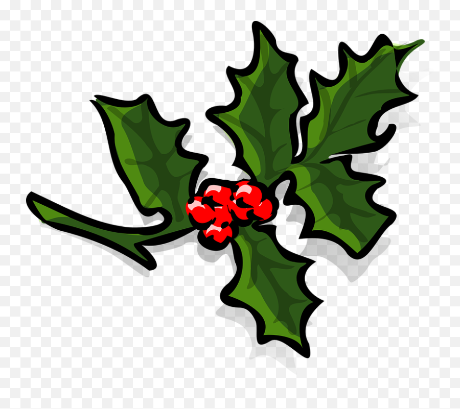Holly Berries Christmas - Free Vector Graphic On Pixabay Holly Clip Art Png,Holly Png