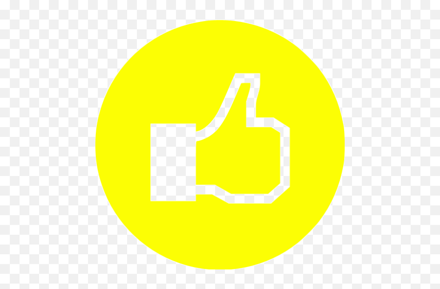 Yellow Facebook Like 4 Icon - Free Yellow Like Icons Png,Facebook Icon Free Download Facebook Icon