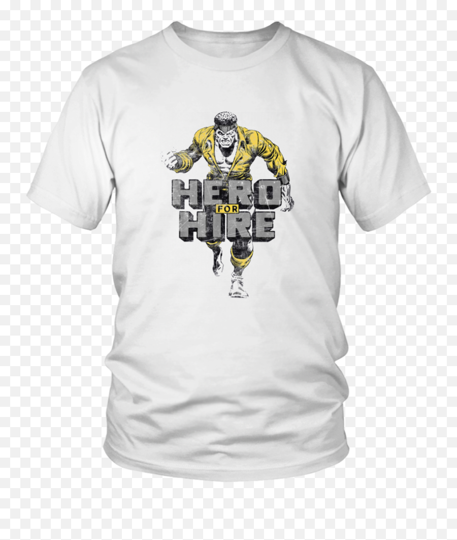 Marvel Heroes For Hire Luke Cage Stance Graphic T - Shirt God Bless America T Shirt Png,Luke Cage Png
