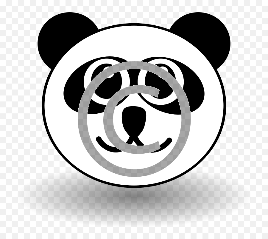 Panda Head Png - Black And White Panda Face,Tiger Head Png