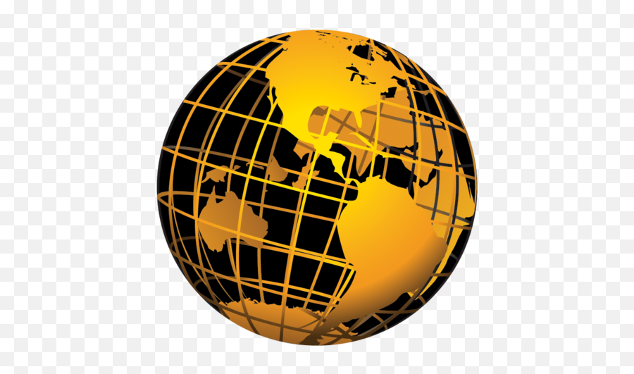 Gold Globe Transparent Png Clipart - Black And Gold Globe Transparent,Gold Globe Png