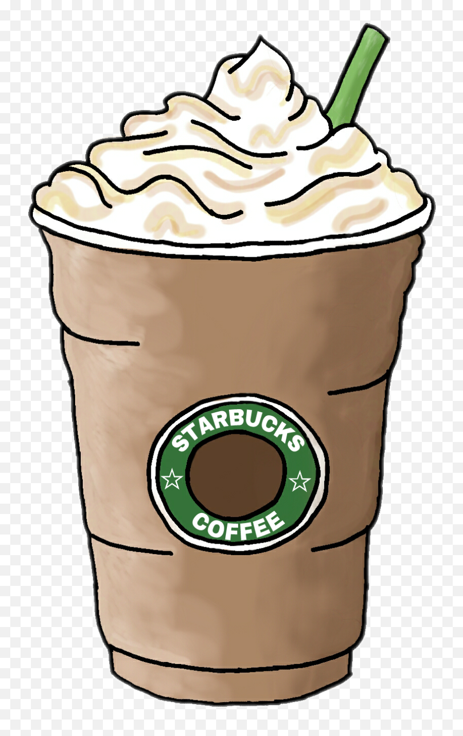 Stickers Starbucks Drawing Drawingtools Freetoedit - Iced Coffee Sticker Transparent Background Png,Starbucks Logo Drawing