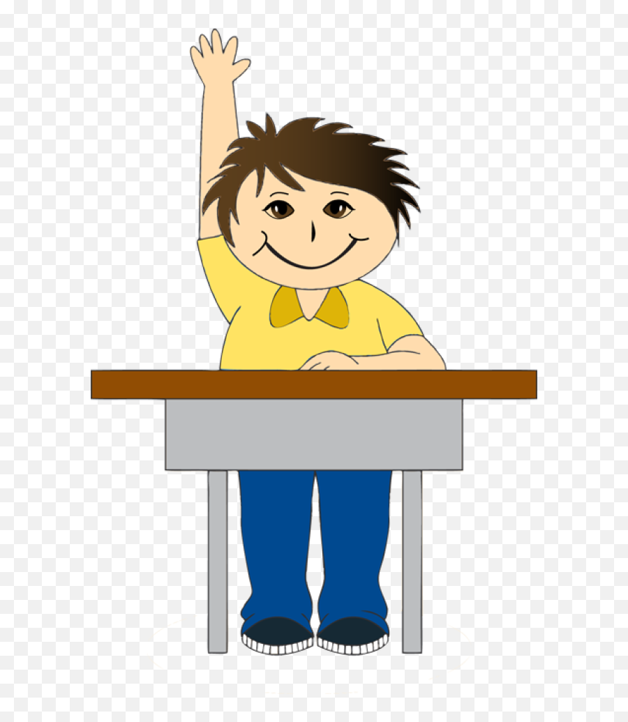 Download Clip Art Of A Boy - Boy Sitting On Desk Png,School Desk Png