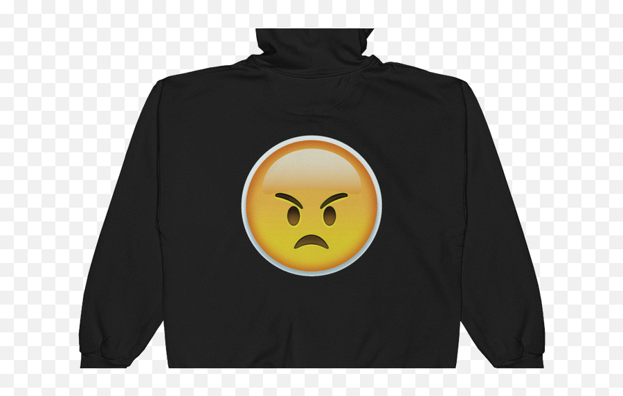 Emoji Zip Hoodie Angry Face Just - Smiley Png,Angry Face Emoji Png