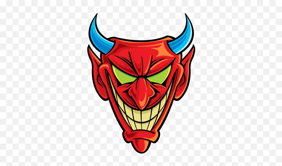 Printed Vinyl Satan Evil Devil Smiling Stickers Factory - Evil Devil Cartoon Png,Evil Smile Png
