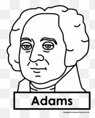 Adam Cole - John Quincy Adams Cartoon Drawing Png Download John Adams Drawing Easy,Adam Cole Png