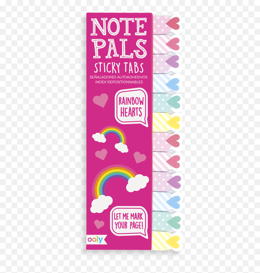 Note Pals Sticky Tabs - Rainbow Hearts Note Pals Sticky Tabs Png,Rainbow Heart Png