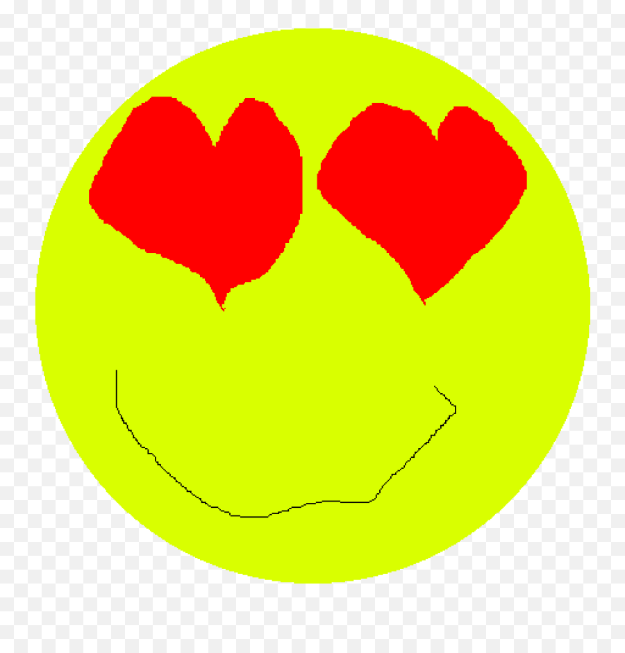 Pixilart - Heart Eyes Emoji By Oceanlake14 Happy Png,Heart Eyes Emoji Png