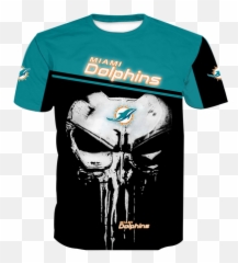 Official - Nflmiamidolphinsteamsportteescustom3dgraphicpunisherskull Streettrenzscom Cowboys The Punisher Png,Miami Dolphins Logo Png