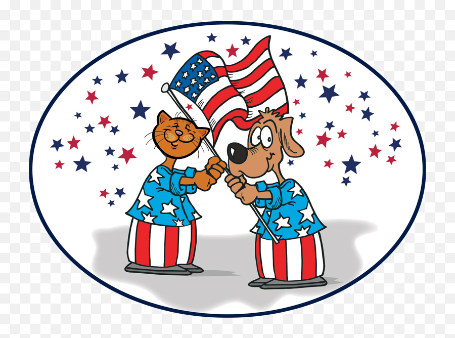 Cat Clipart 4th July Free Collection - American Flag Clip Happy 4th Of July Clipart Png,4th Of July Transparent