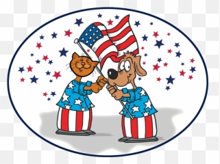 Cat Clipart 4th July Free Collection - American Flag Happy Of png