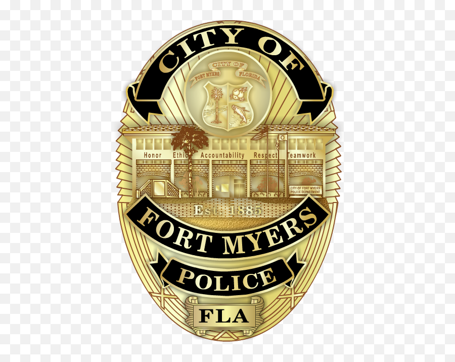 Waze Logo - Fort Myers Police Department Badge Hd Png Fort Myers Police Department Badge,Waze Logo