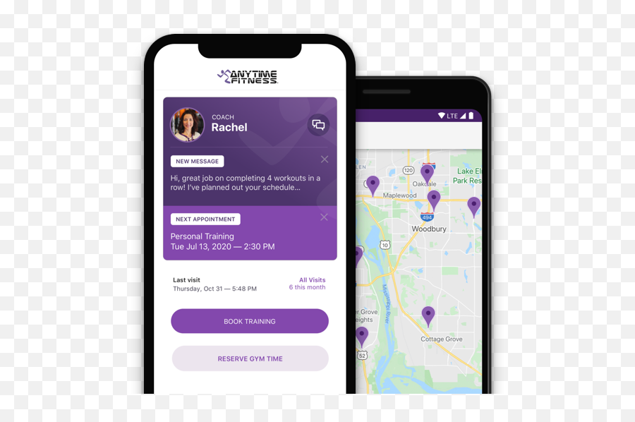 The Anytime Fitness App - Smart Device Png,Anytime Fitness Logo Transparent