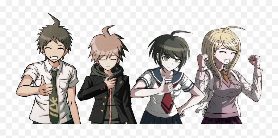 The Danganronpa Games Protags Wish You Luck Png Transparent