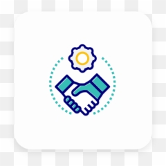 Treatment Business Shake Hands Contract Free Icon Of It - Blue Circle Label png