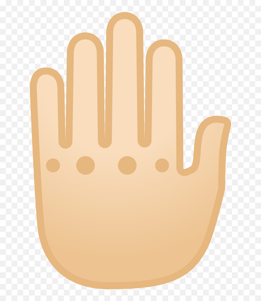 Raised Back Of Hand Light Skin Tone - Warning No Exit Sign Png,Raised Hands Png