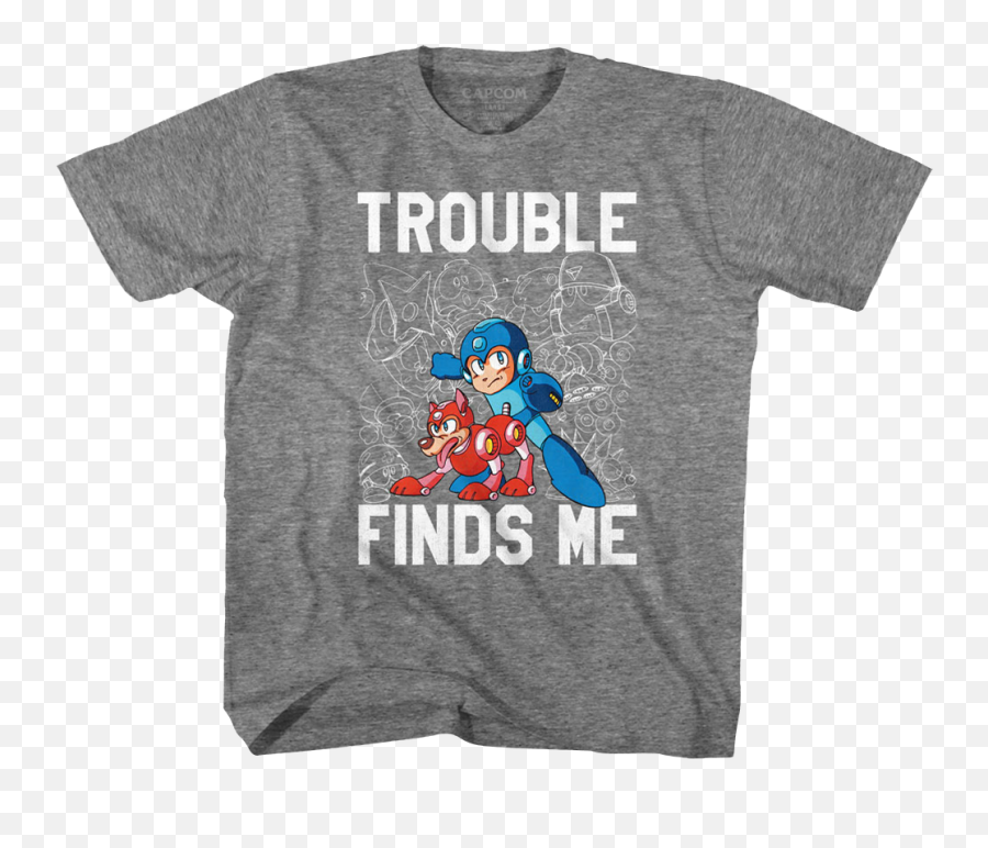 Mega Man Trouble Graphite Heather Childrenu0027s T - Shirt Png,Mega Man Zero Icon
