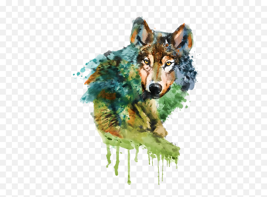 Wolf Face Watercolor Beach Towel For - Wolf Face Watercolor Png,Wolf Face Png