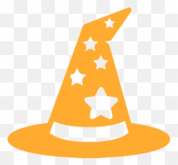 Wizard Hat Small Website - Transparent Orange png