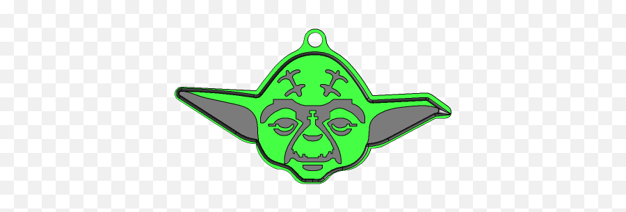 Mini Yoda Keychain 3d Model 3dcaddesignwork Thangs - Yoda Png,Yoda Icon