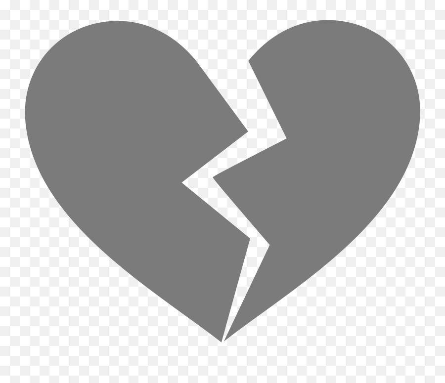 Library Of Clip Transparent Broken Heart Png Files - Grey Broken Heart Png,Broken Png