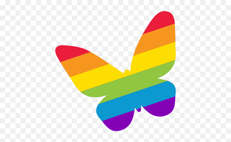Butterfly Wing Rainbow Lgbt Sticker - Borboleta Arco Iris Png,Butterfly Wing Png
